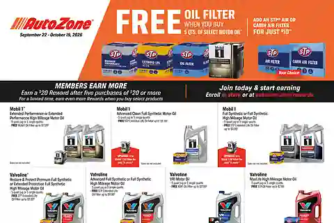 AutoZone Weekly Ad (9/22/26 - 10/19/26) - October