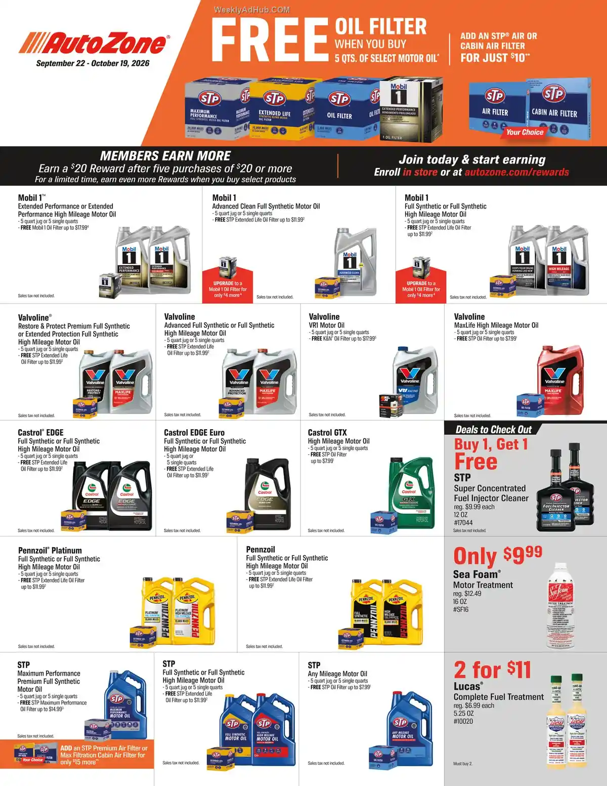 AutoZone Ad This Week (9/22/26 - 10/19/26) - Page 1