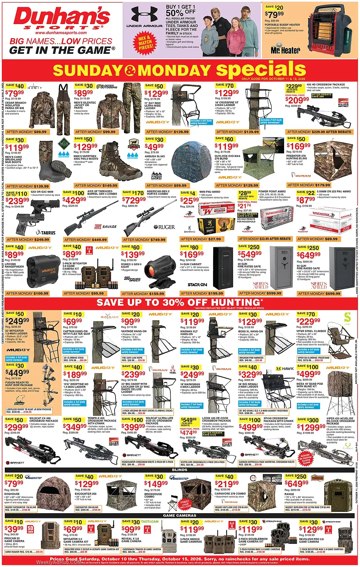Dunham's Ad This Week (10/10/26 - 10/15/26) - Page 1 Dunham's Ad This Week (10/10/26 - 10/15/26) - Page 1