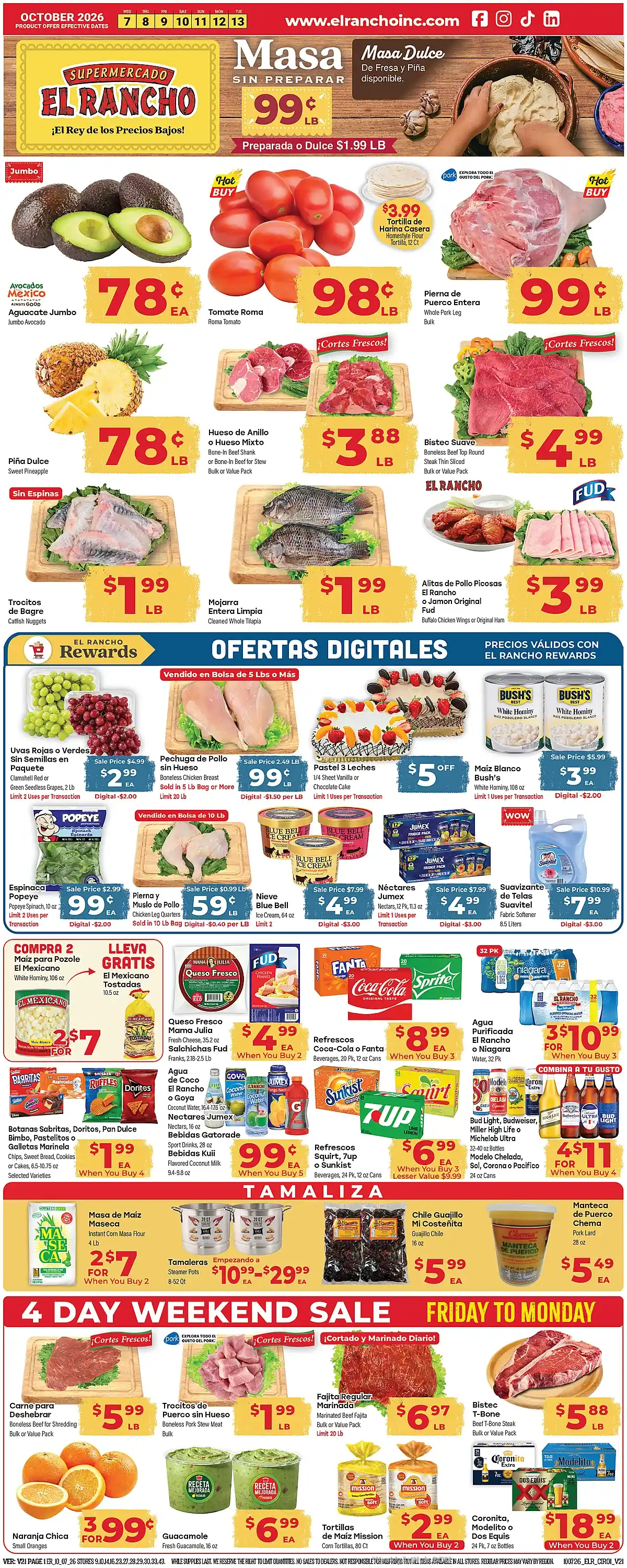 El Rancho Ad This Week (10/7/26 - 10/13/26) - Page 1