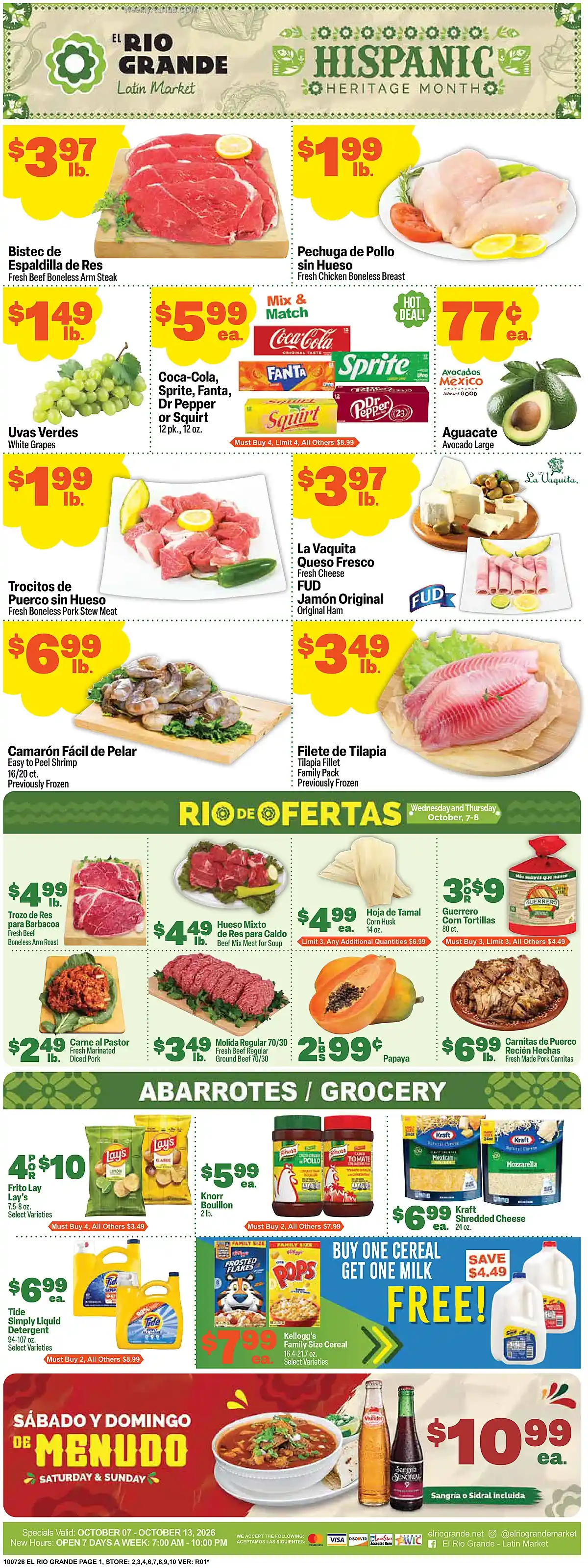El Rio Grande Ad This Week (10/7/26 - 10/13/26) - Page 1 El Rio Grande Ad This Week (10/7/26 - 10/13/26) - Page 1