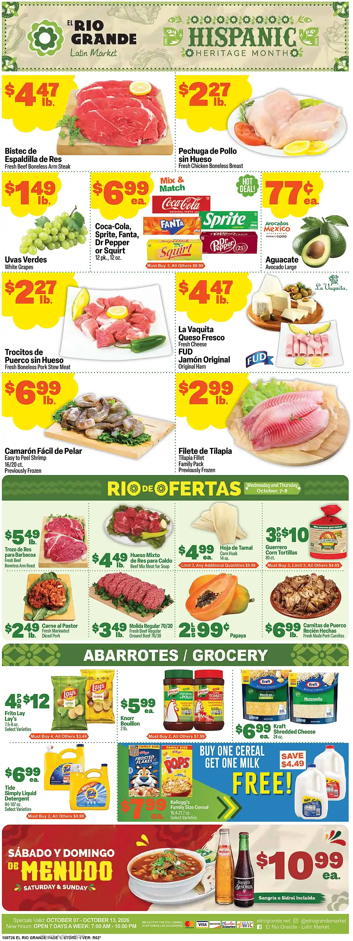 El Rio Grande Ad This Week (10/7/26 - 10/13/26) - Page 1