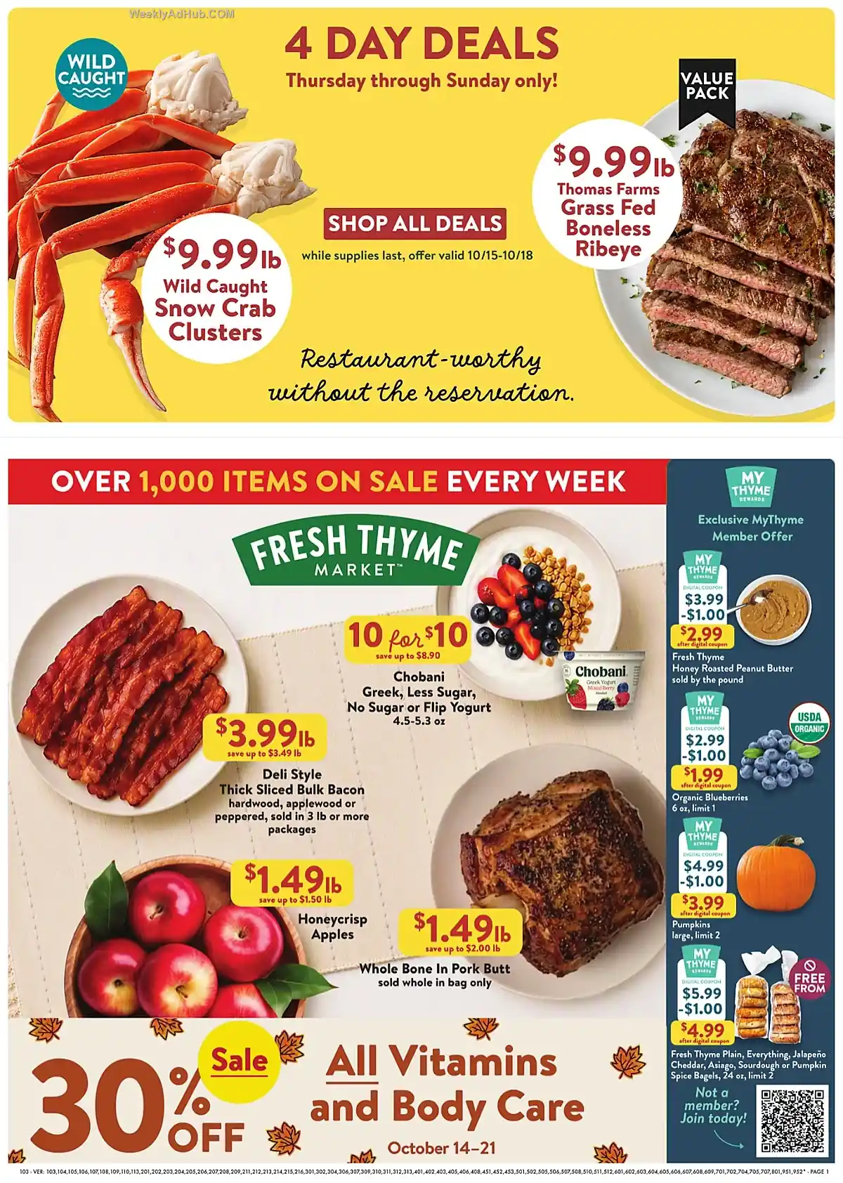 Fresh Thyme Ad This Week (10/14/26 - 10/20/26) - Page 1 Fresh Thyme Ad This Week (10/14/26 - 10/20/26) - Page 1