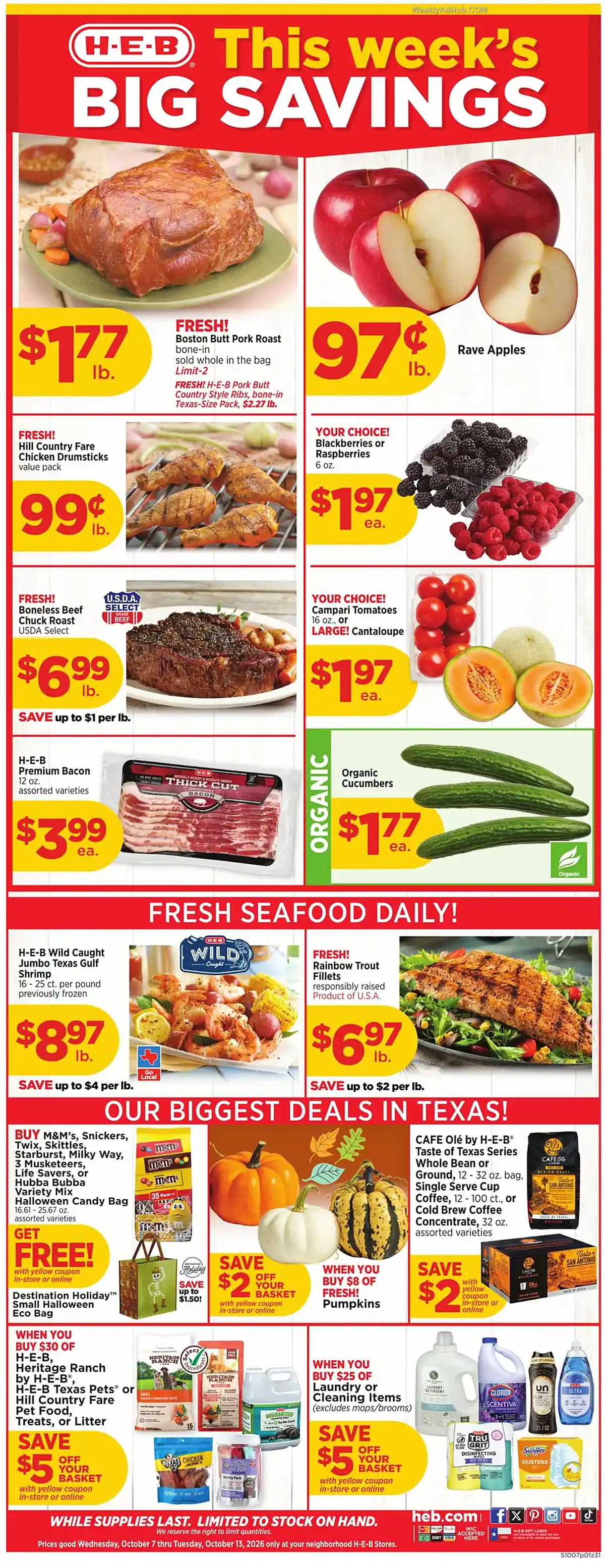 HEB Ad This Week (10/7/26 - 10/13/26) - Page 1 HEB Ad This Week (10/7/26 - 10/13/26) - Page 1