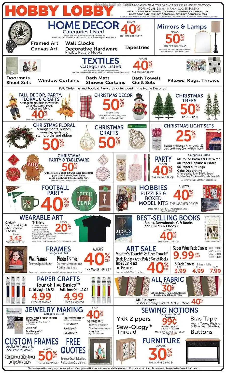 Hobby Lobby Ad This Week (10/4/26 - 10/10/26) - Page 1 Hobby Lobby Ad This Week (10/4/26 - 10/10/26) - Page 1