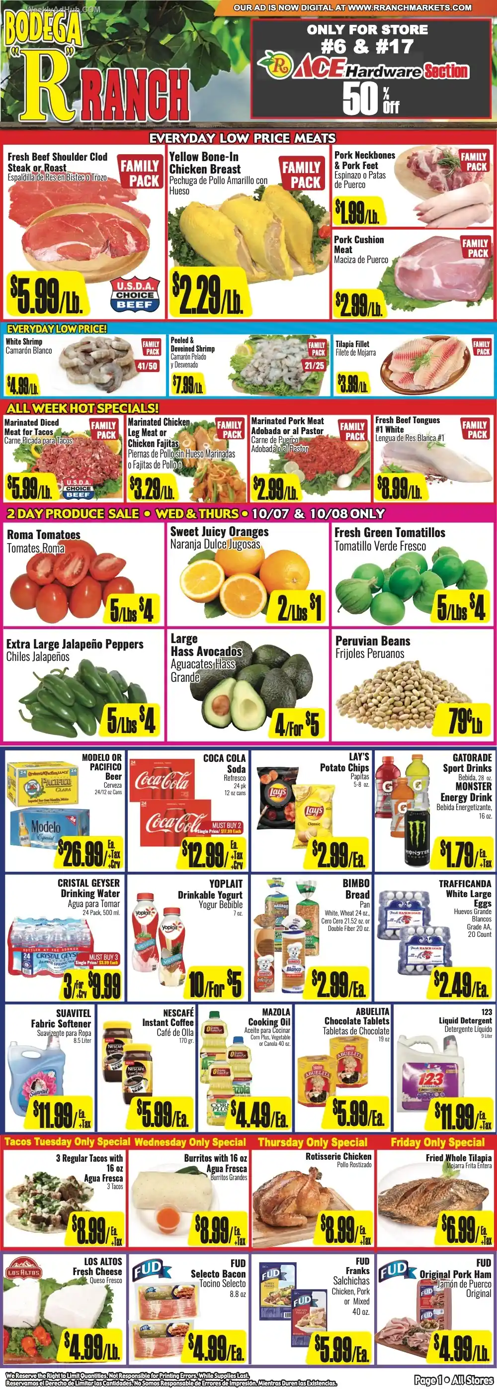 R-Ranch Markets Ad This Week (10/7/26 - 10/20/26) - Page 1