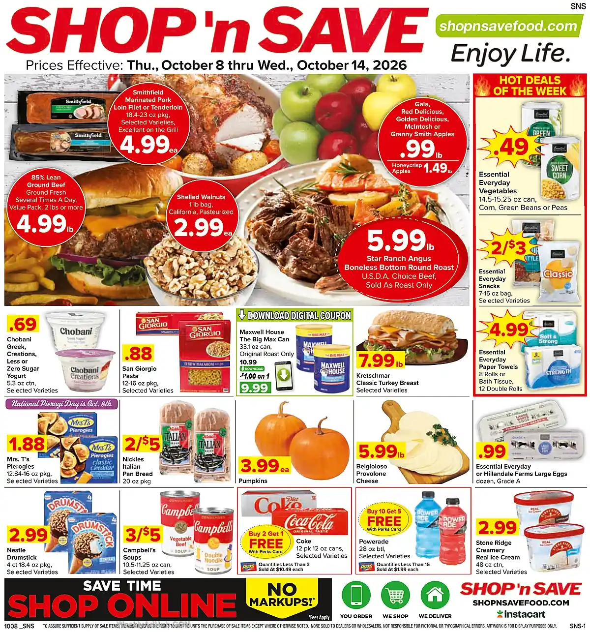 Shop N Save Ad This Week (10/8/26 - 10/14/26) - Page 1