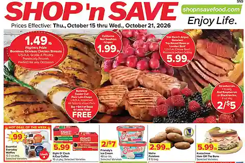Shop N Save Weekly Ad (10/15/26 - 10/21/26)