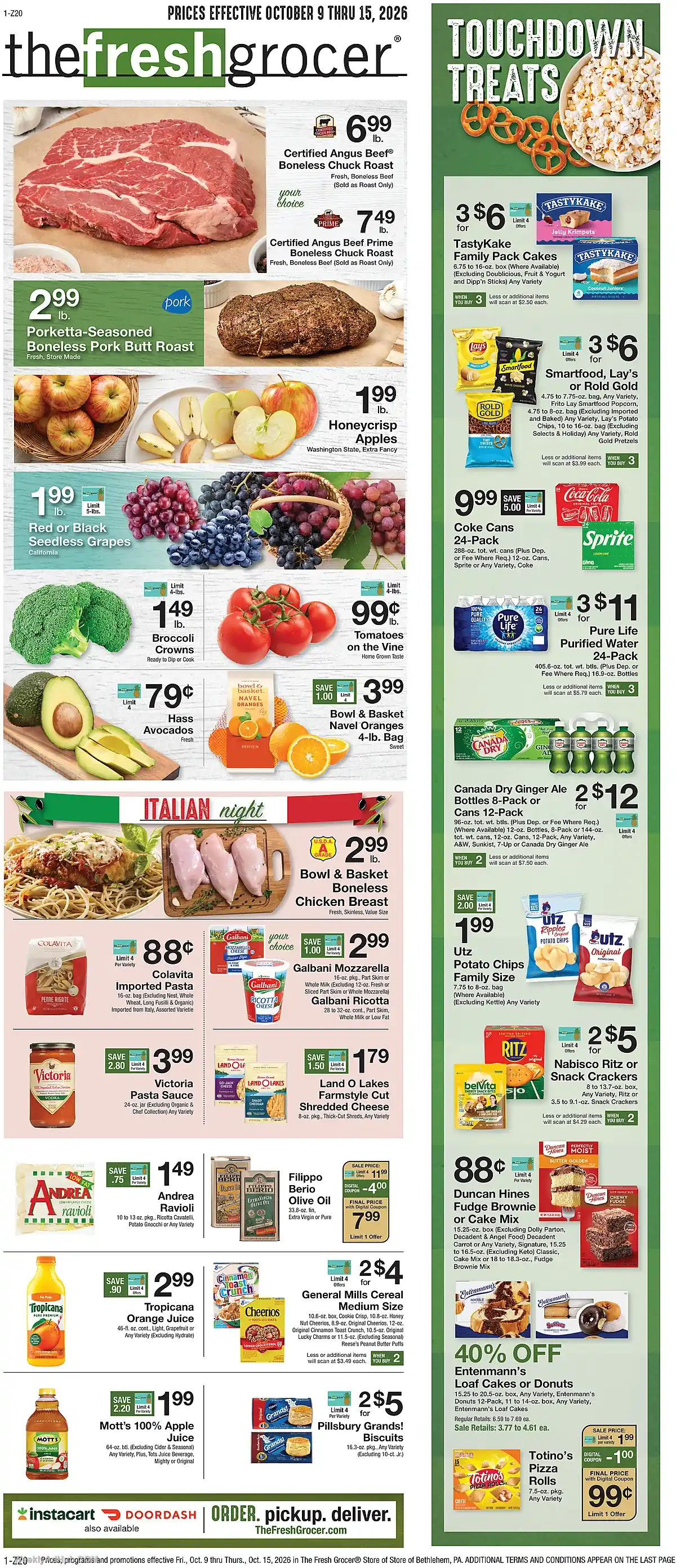 The Fresh Grocer Ad This Week (10/9/26 - 10/15/26) - Page 1
