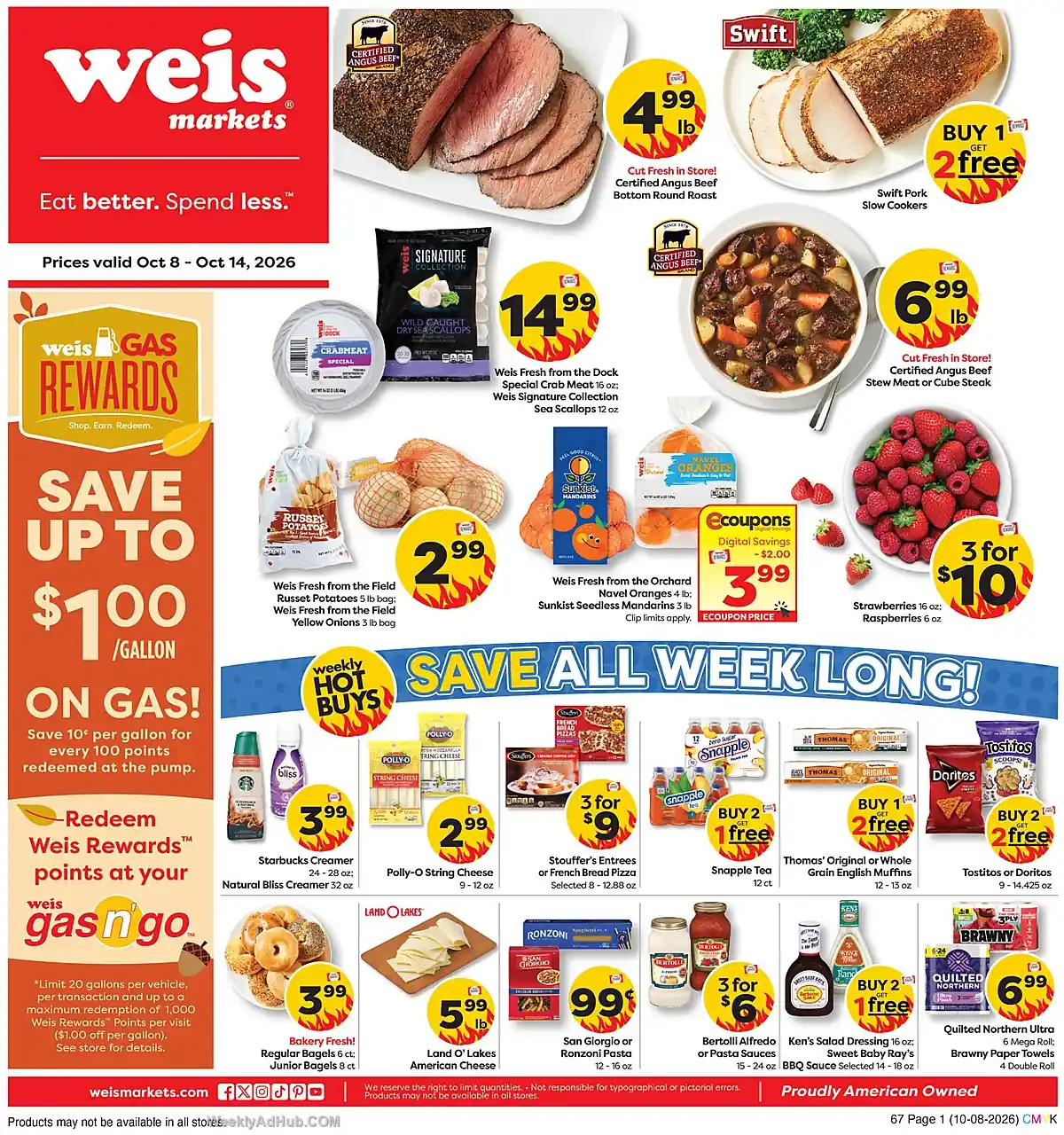 Weis Markets Ad This Week (10/8/26 - 10/14/26) - Page 1 Weis Markets Ad This Week (10/8/26 - 10/14/26) - Page 1