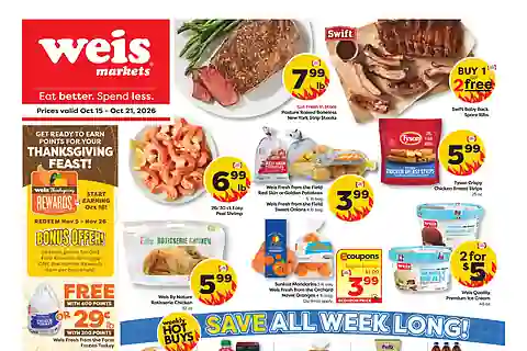 Weis Markets Ad (10/15/26 - 10/21/26) Weekly Flyer