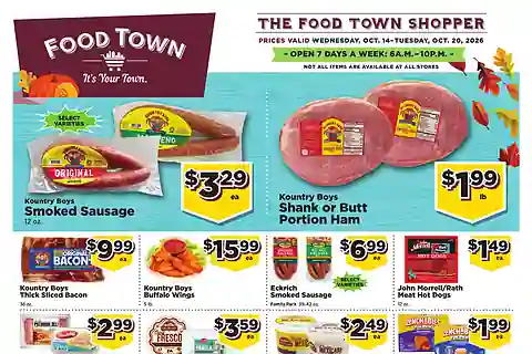 Food Town Weekly Ad (10/14/26 - 10/20/26)